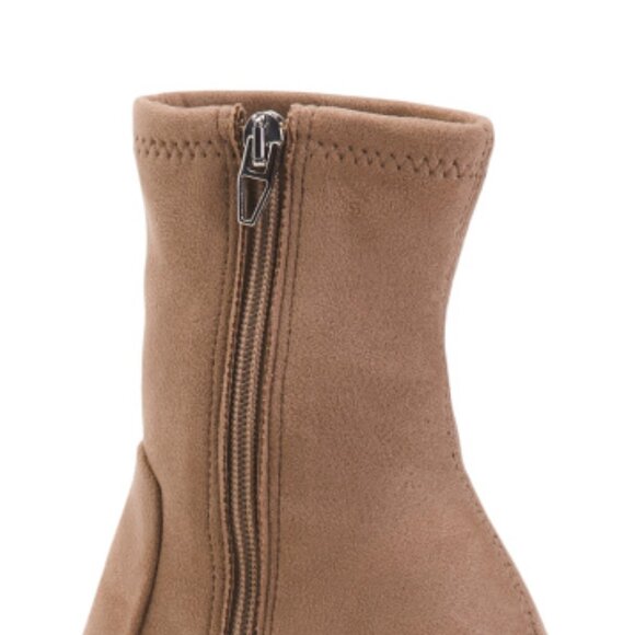 NEW DOLCE VITA Petya Suede Dress Heel Booties mushroom for women 563tn - Picture 8 of 8